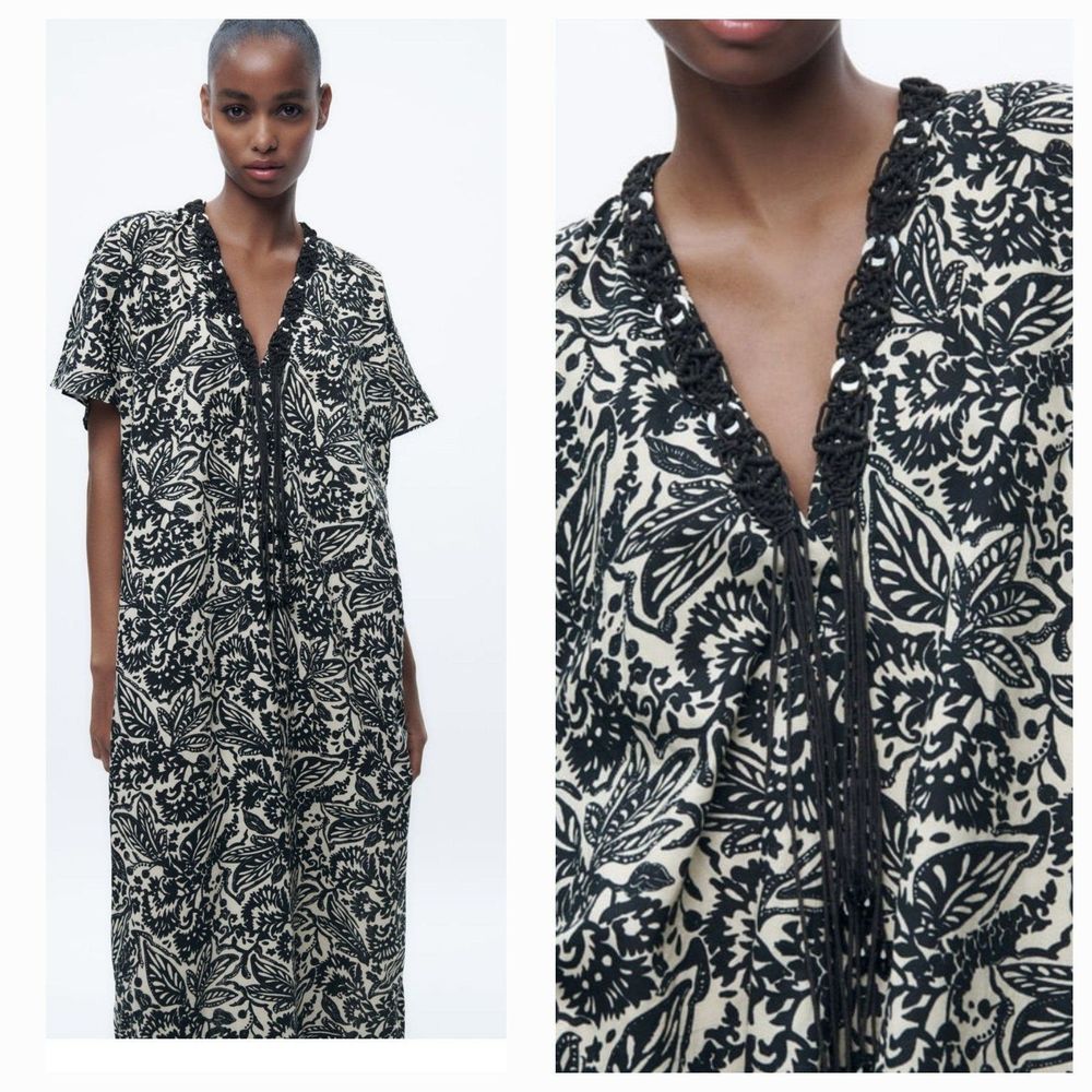 Zara printed tunic dress NWT